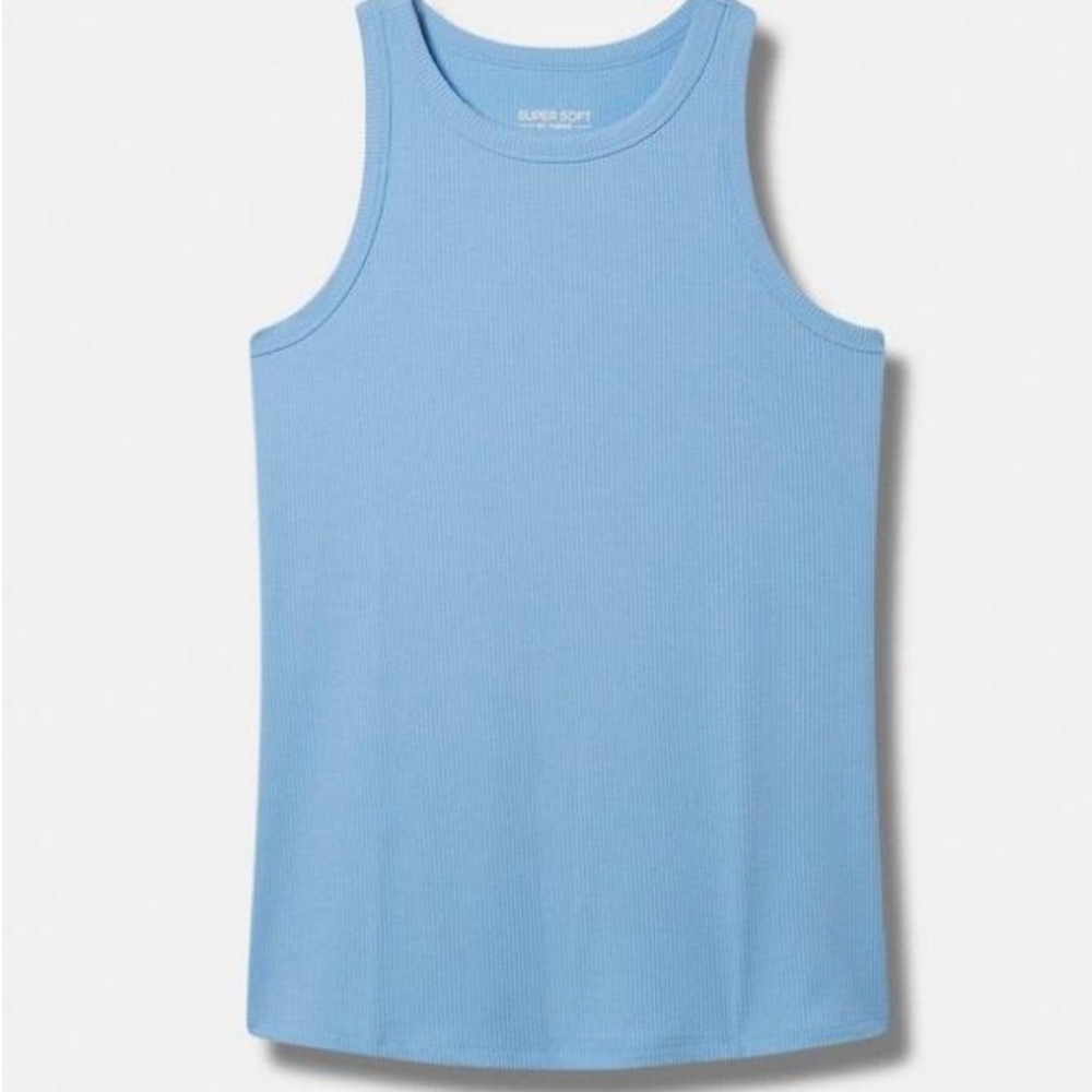 Torrid Light Blue Ribbed Top